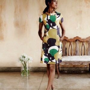Boden Multicolor Abstract Midi Dress